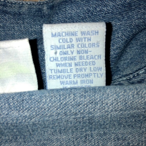 Baby Crew Long Sleeve Denim Snap Front Maternity Shirt, Sz Lg - Picture 11 of 11